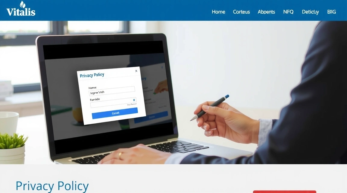 Eine Person füllt ein Online-Formular aus, um Daten zu übermitteln